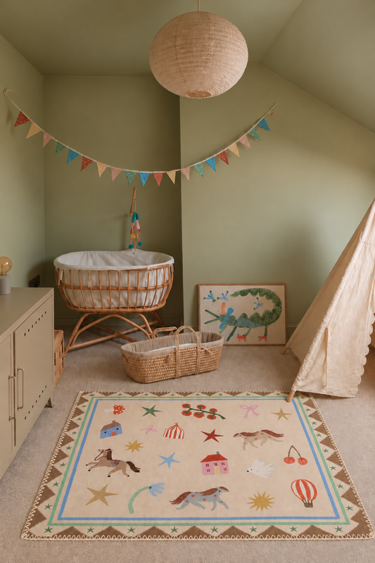 Harlequin Dreams Pony Kids' Rug – Machine Washable & Non-Toxic