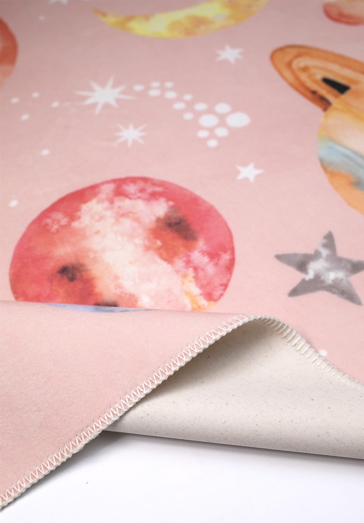 Hueppi Give Me Some Space Pink washable children's rug