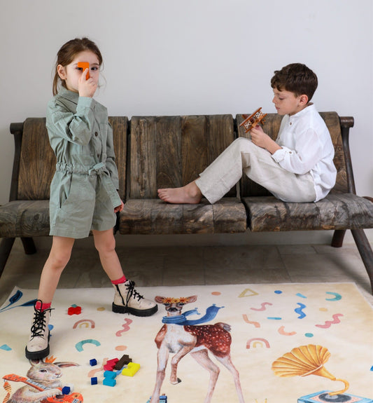 Hueppi Sound of the Forest washable children's rug