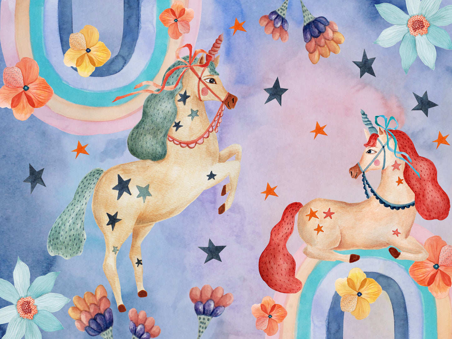 Unicorn carpet for kids. Unicorn rug for kids room. Machine washable and nontoxic rug