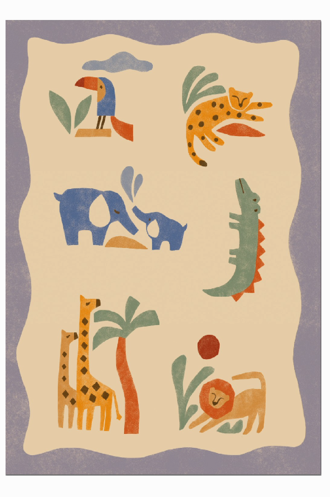 TAILS AND TRAILS SAFARI RUG
