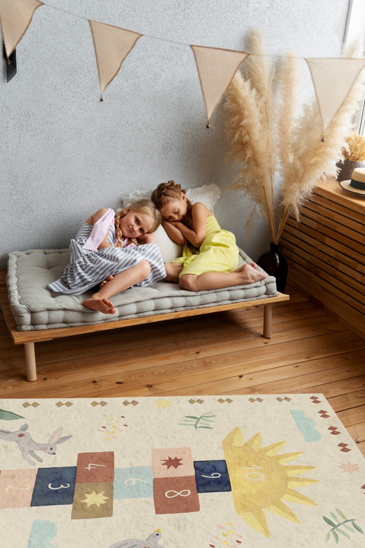 BUNNY HOPS SUN POPS HOPSCOTCH RUG