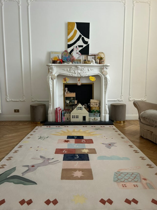 BUNNY HOPS SUN POPS HOPSCOTCH RUG