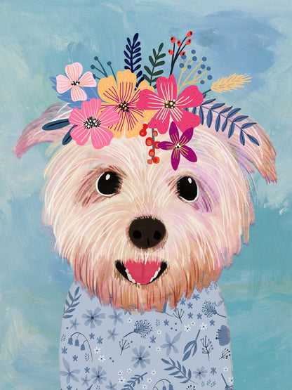 Hueppi Blooming Puppy washable children's rug