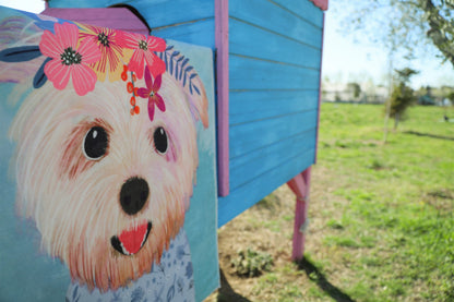 Hueppi Blooming Puppy washable children's rug