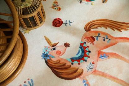 Hueppi Birdie the Muse Unicorn washable children's rug