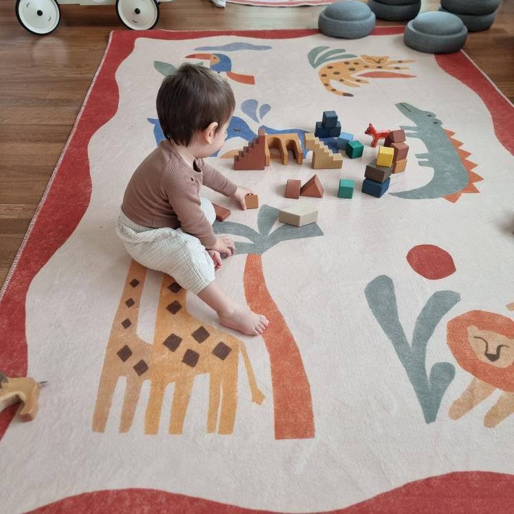 TAILS AND TRAILS SAFARI RUG