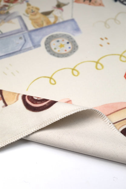 Hueppi On The Road Girl washable children's rug