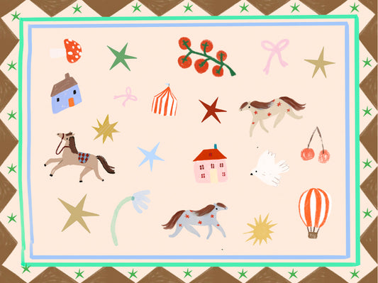 Harlequin Dreams Pony Kids' Rug – Machine Washable & Non-Toxic