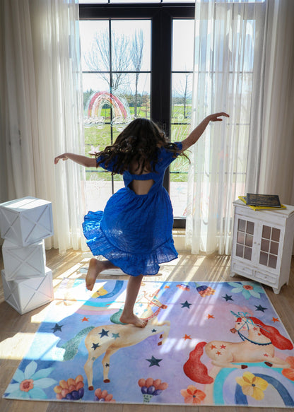 Hueppi The Night Spell Unicorn washable children's rug