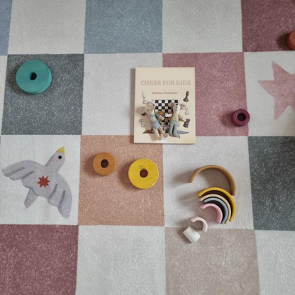 Hueppi Patch & Play Colorful Checkers washable children's rug