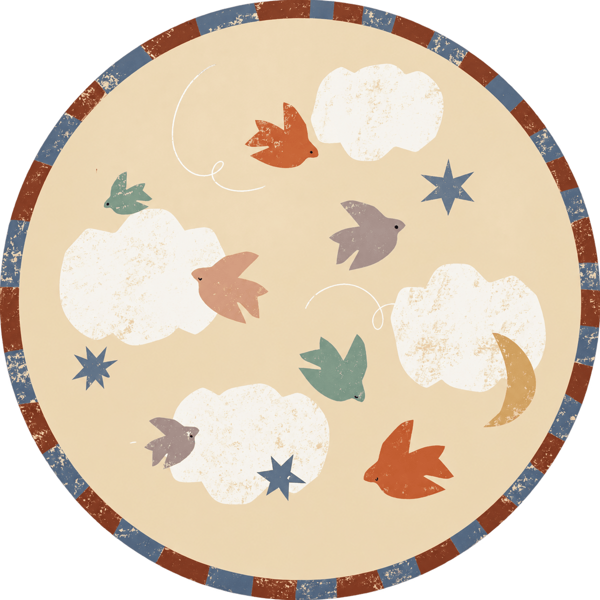 Nimbus Bird Kids' Rug – Machine Washable & Non-Toxic