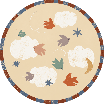 Nimbus Bird Kids' Rug – Machine Washable & Non-Toxic