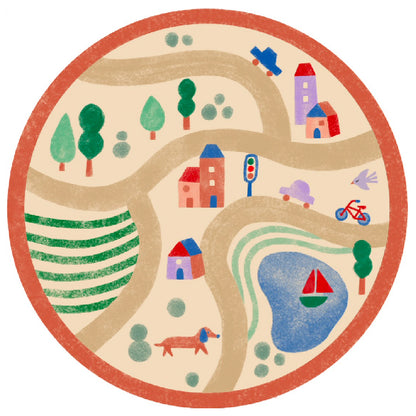 Hueppi Dreamscape Landscape washable children's rug